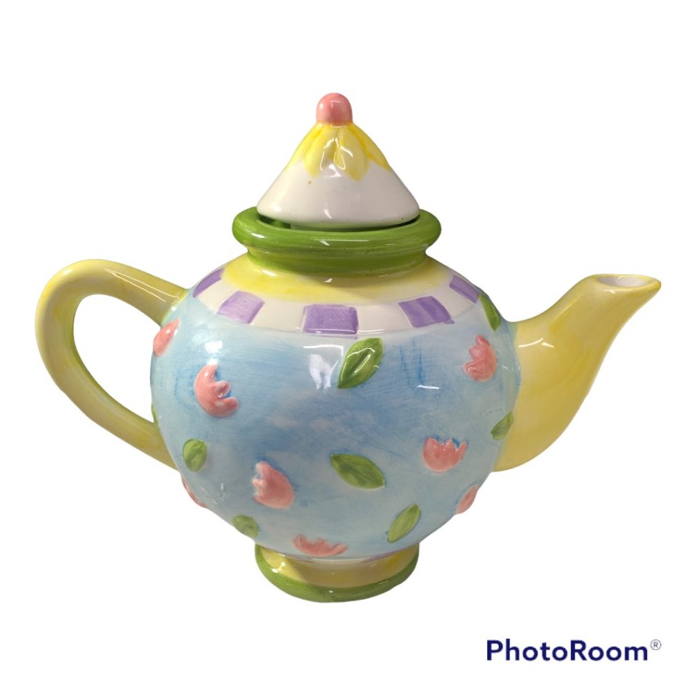 Oneida COUNTRY BOUQUET Handpainted Mini Floral Collectible Tea Pot